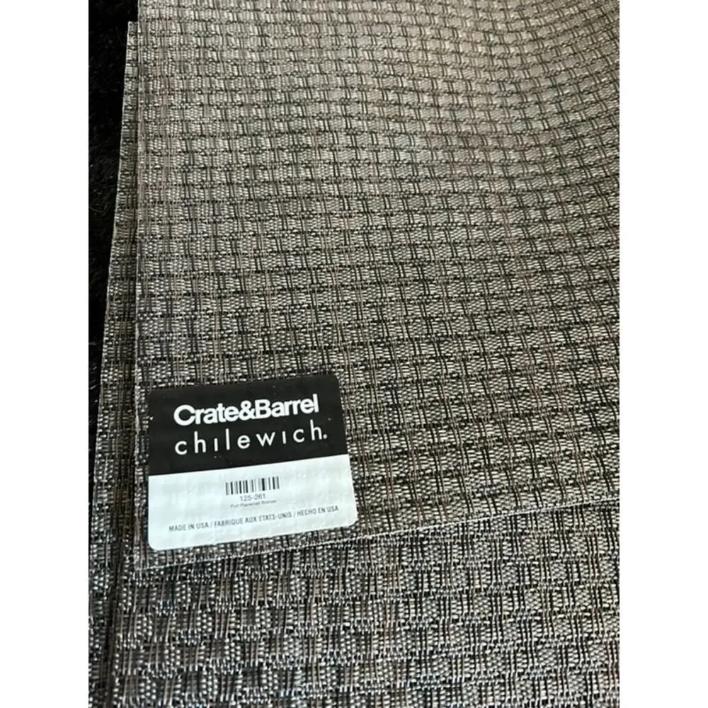 NEW Crate & Barrel Chilewich brown Set of 4 Placemats 14